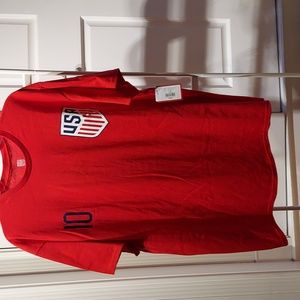 USA Soccer shirt, Pulisic, 10, red t-shirt, men's XL